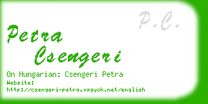 petra csengeri business card